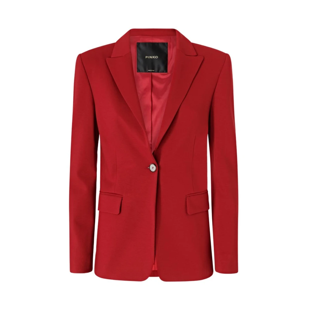 Pinko Donna Rosso - Blazer In Raso Envers - Jackets - L