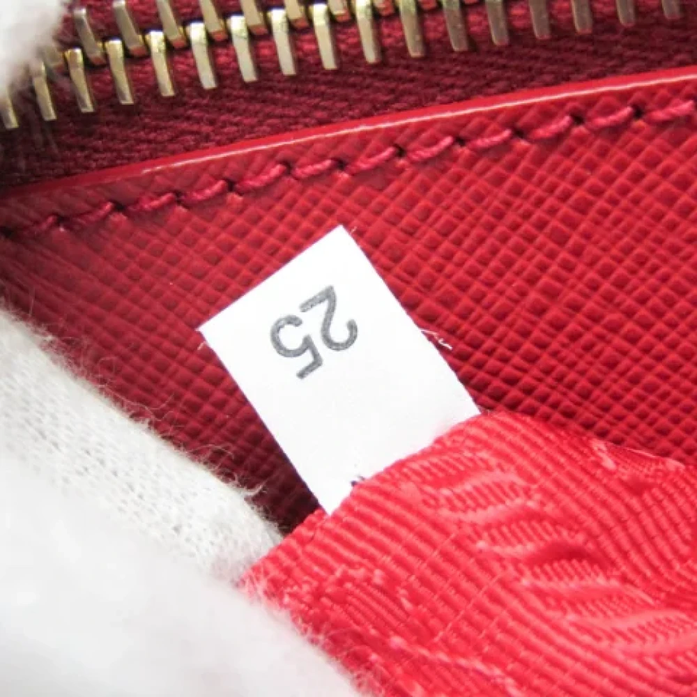 Prada Vintage Pre-owned Leather shoulder-bags Red Dames
