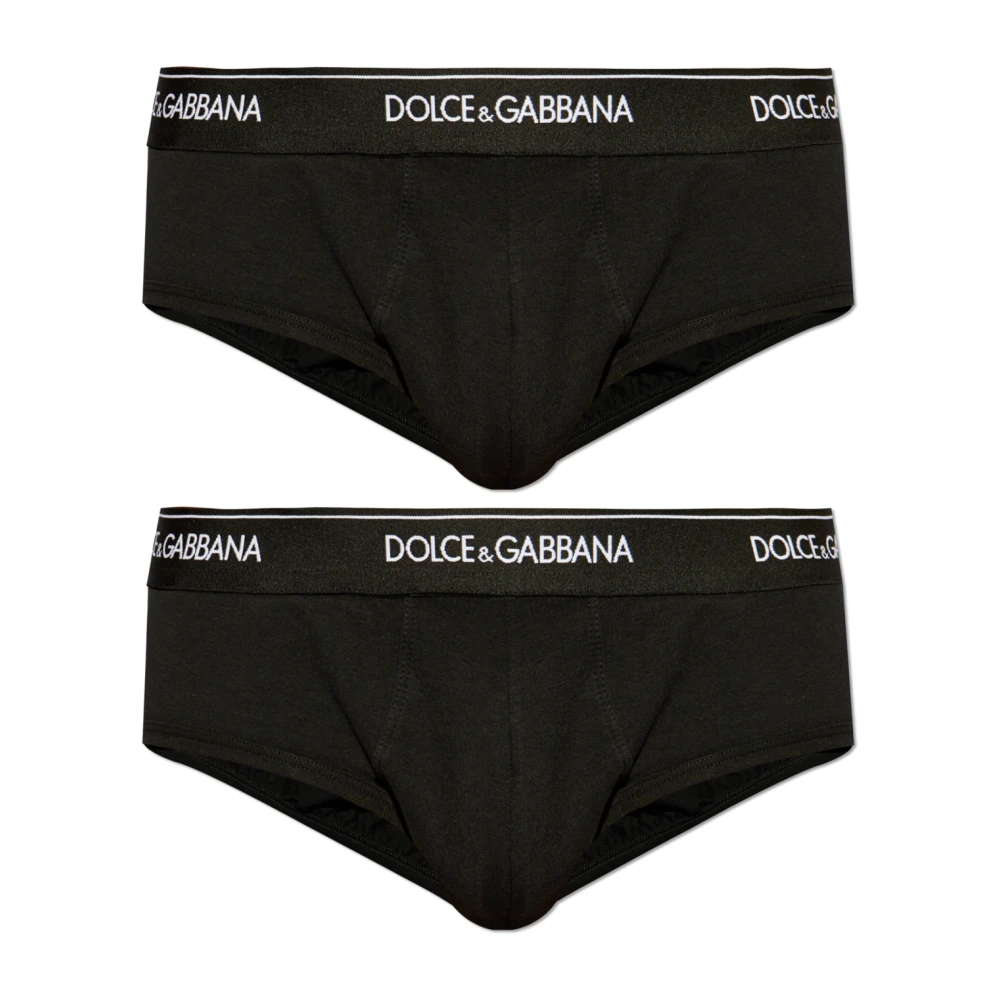Dolce & Gabbana Two-Pack Of Briefs - Male - Underpants - Black - Xl - Underwear