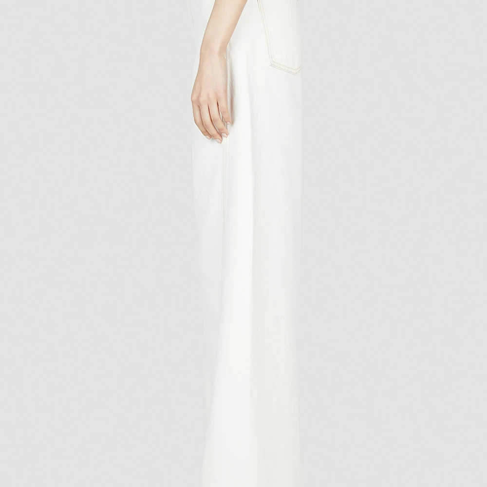 Moncler Wijde pijpen broek White Dames