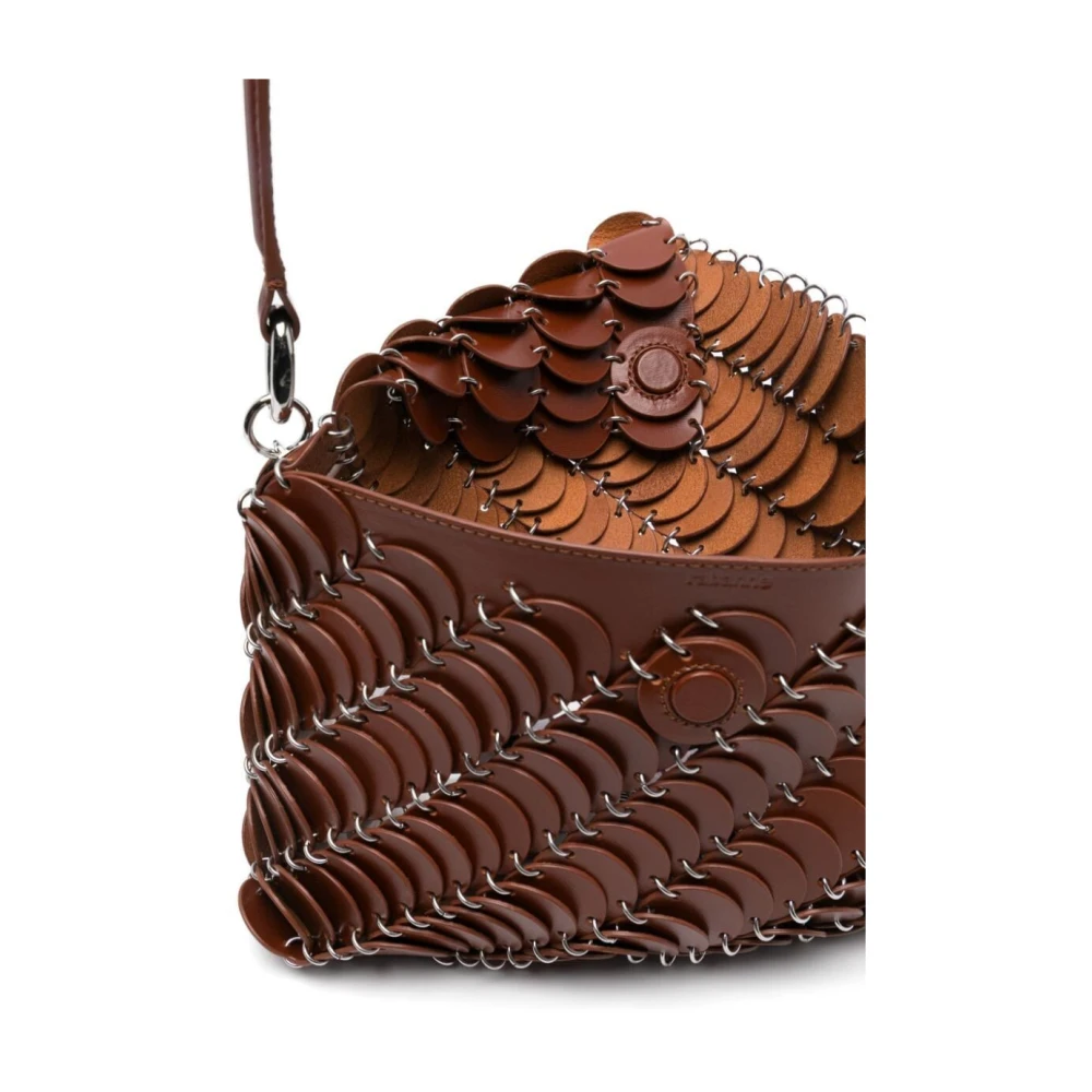 Paco Rabanne Cognac Handtas P216 Stijlvol Model Brown Dames