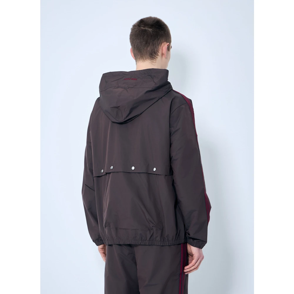 Adidas Gestreepte capuchon anorakjas Brown Heren