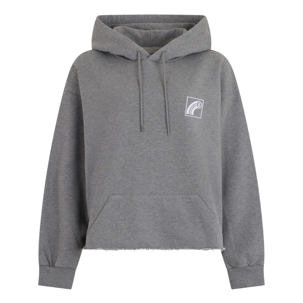 Mm6 Maison Margiela , Hoodies, Female, Gray, M, Hoodie