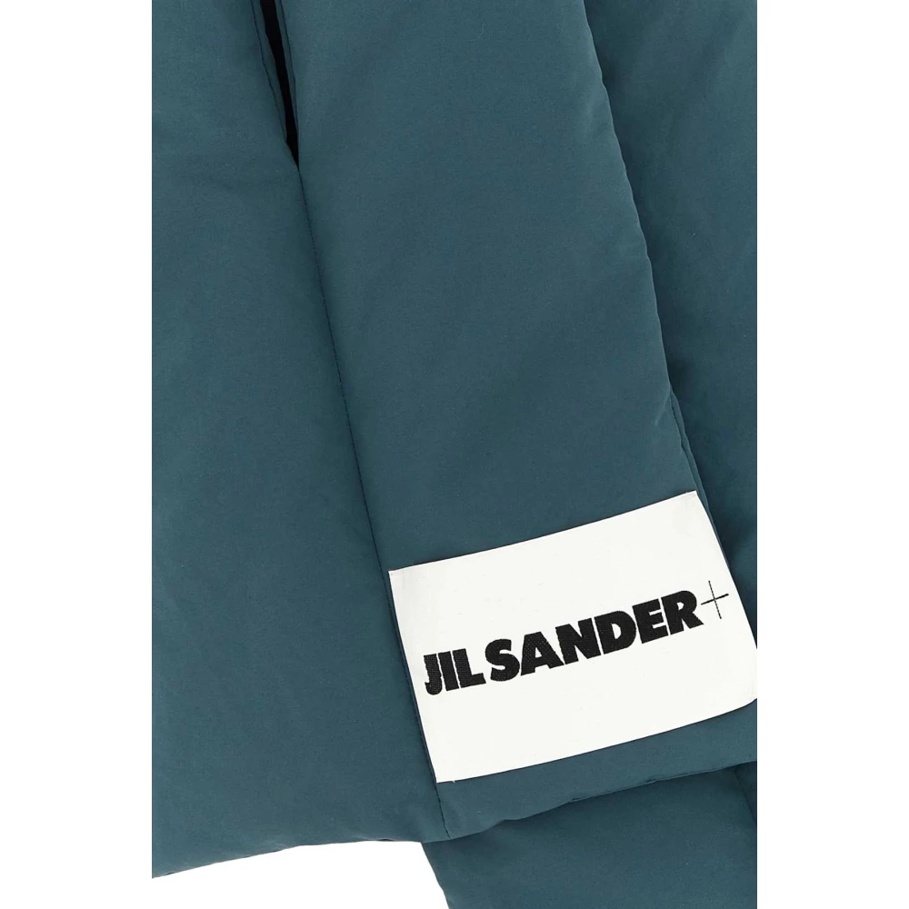 Jil Sander Air Force Blauwe Polyester Sjaal Blue Heren