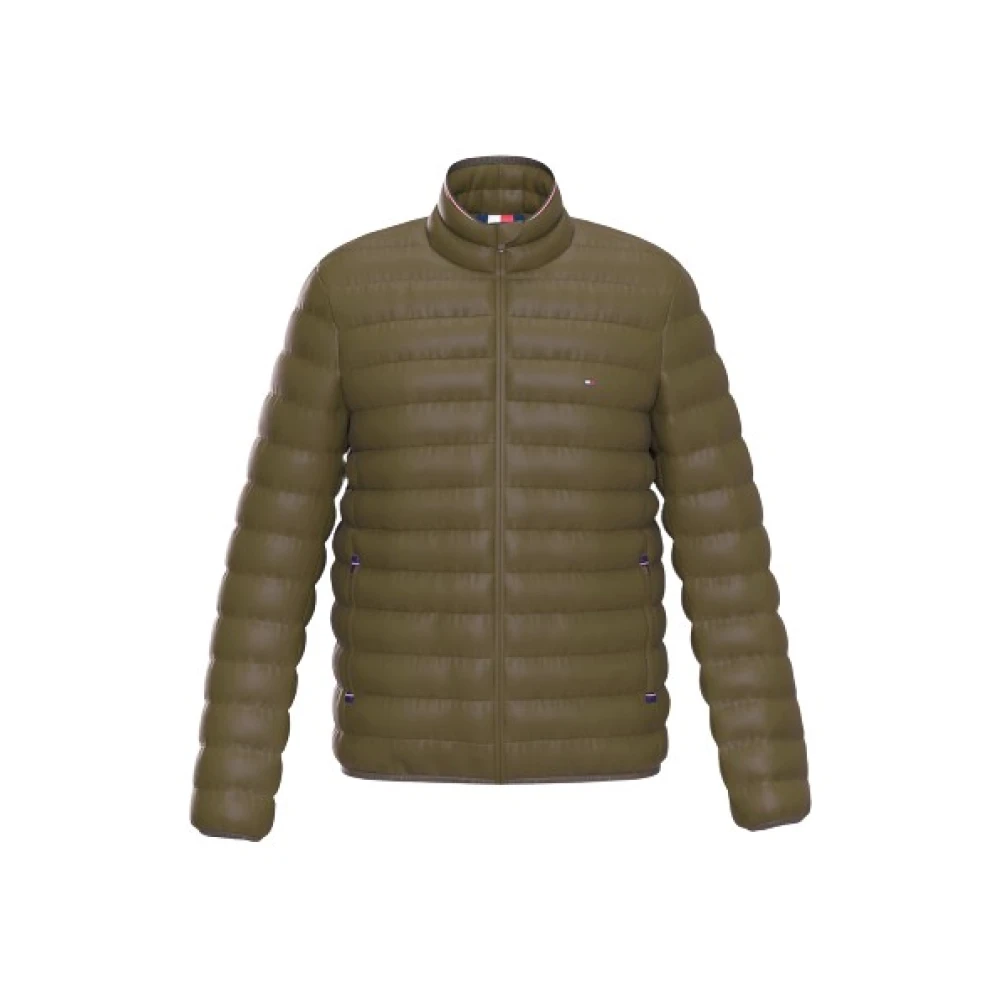 Tommy Hilfiger Lange Mouw Army Groene Gerecyclede Polyester Jas Green Heren