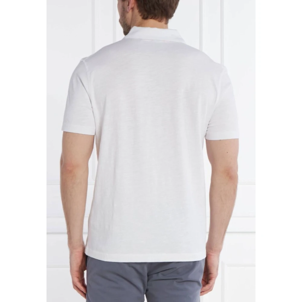 Hugo Boss Heren Slub Polo Shirt White Heren