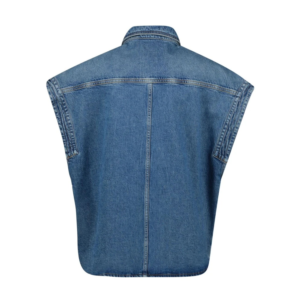 IRO Blauwe Mantel met Kapmouwen Blue Dames