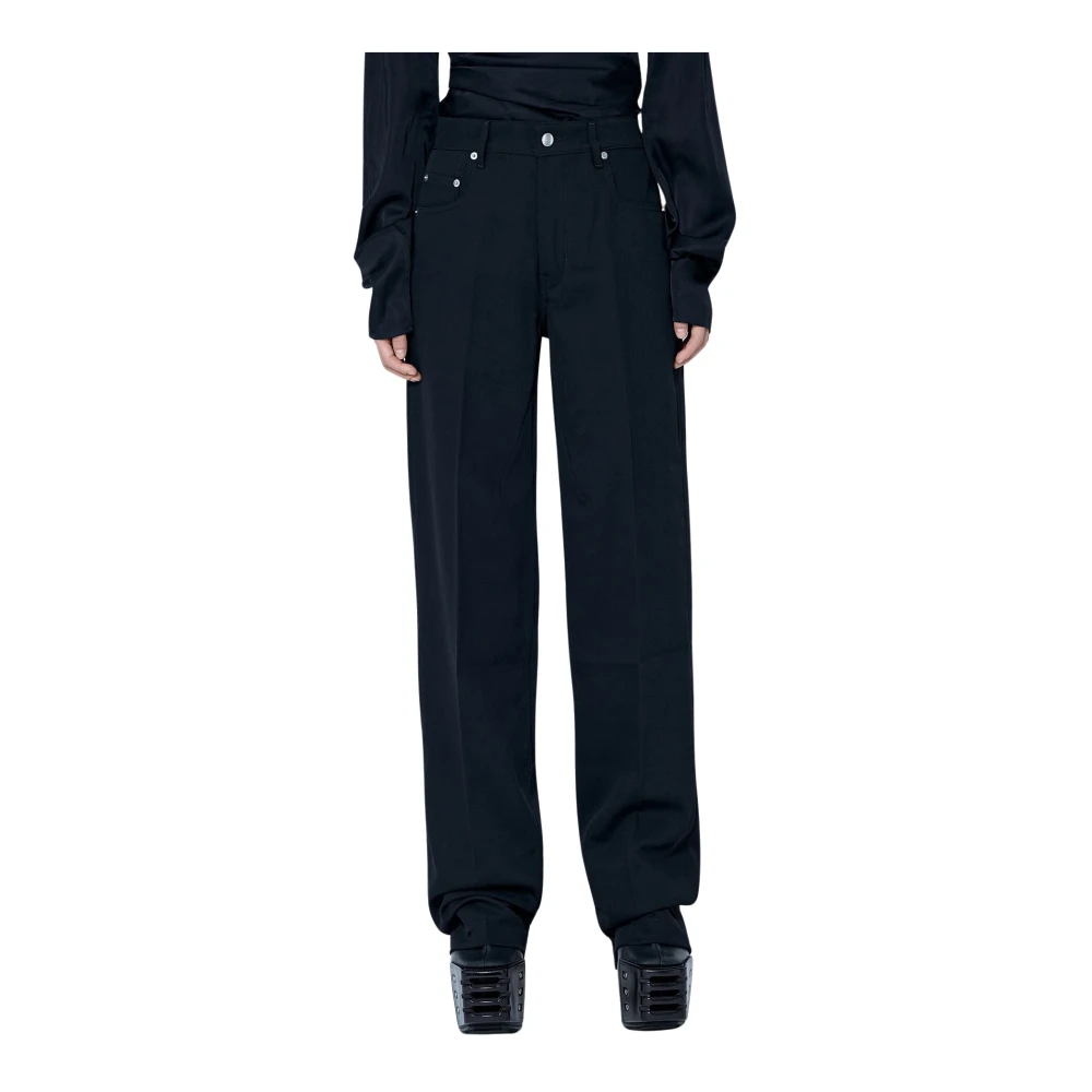 Rick Owens , Straight Trousers, Female, Black, W30, Geth Jeans