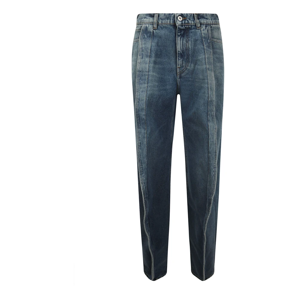 Y Project Wijde Pijp Hoge Taille Jeans Blue Dames