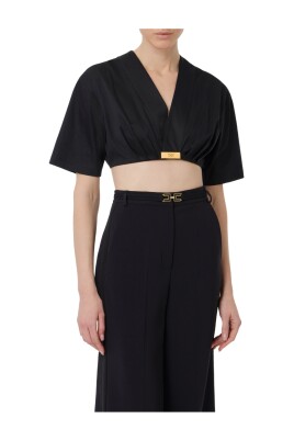 short-black-cotton-v-neck-shirt