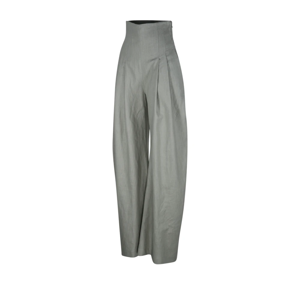 Alessandro Vigilante Lichtgroene Casual Broek Gray Dames