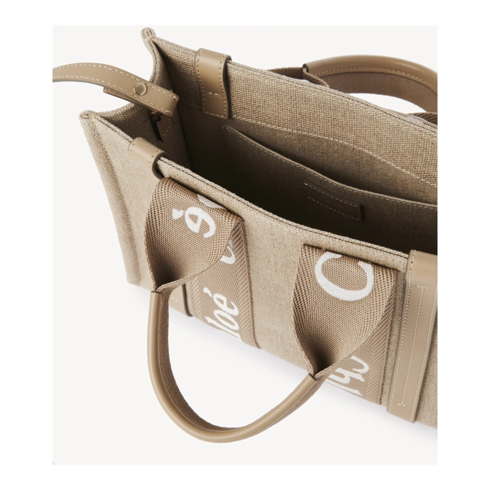 Chloé Beige Linnen Canvas Tas Beige Dames