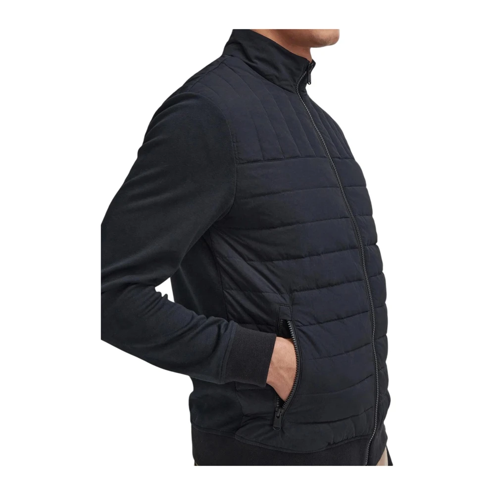 Barbour Gewatteerde Sweater Counter Zwart Black Heren