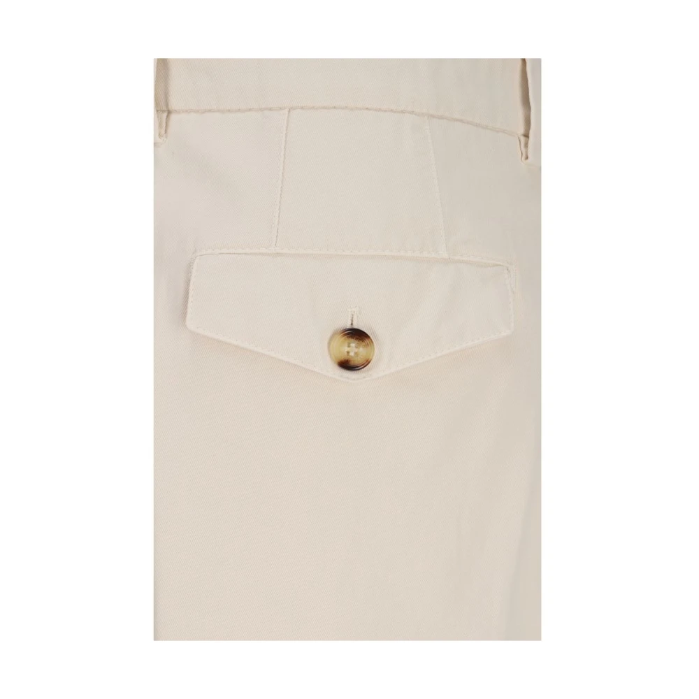 BRUNELLO CUCINELLI Geverfde katoenen broek met zakken Beige Heren