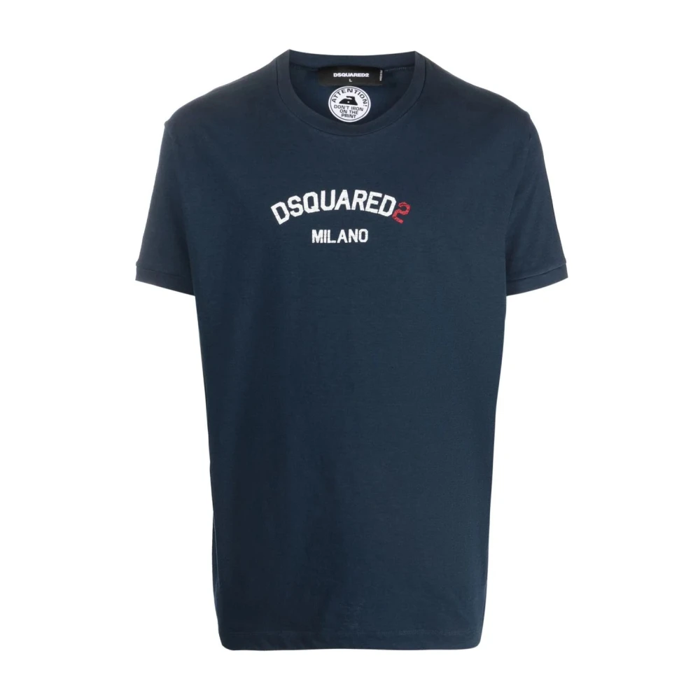 Dsquared2 Men's Blue T-Shirts, L, Casual Short Sleeve T-Shirt