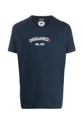 Blå Casual Kortärmad T-shirt