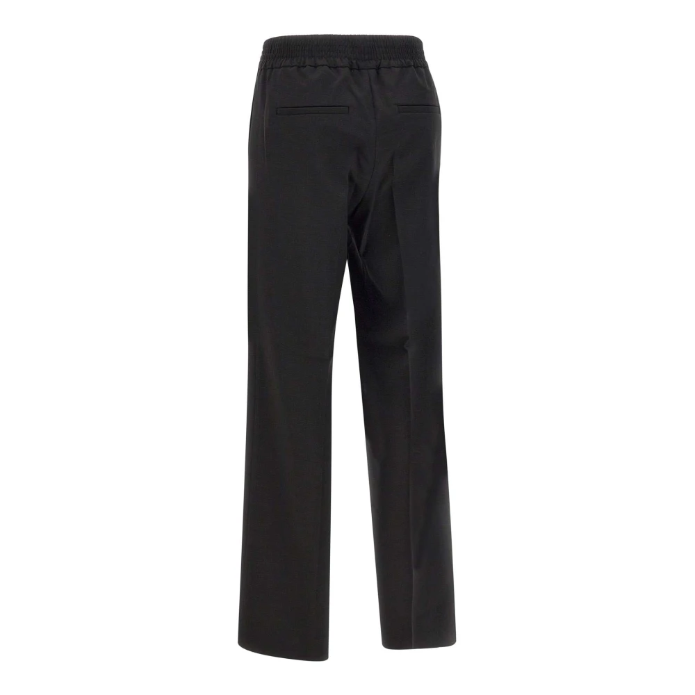 Birgitte Herskind Zwarte Casual Viscose Broek Rechte Pijp Black Dames
