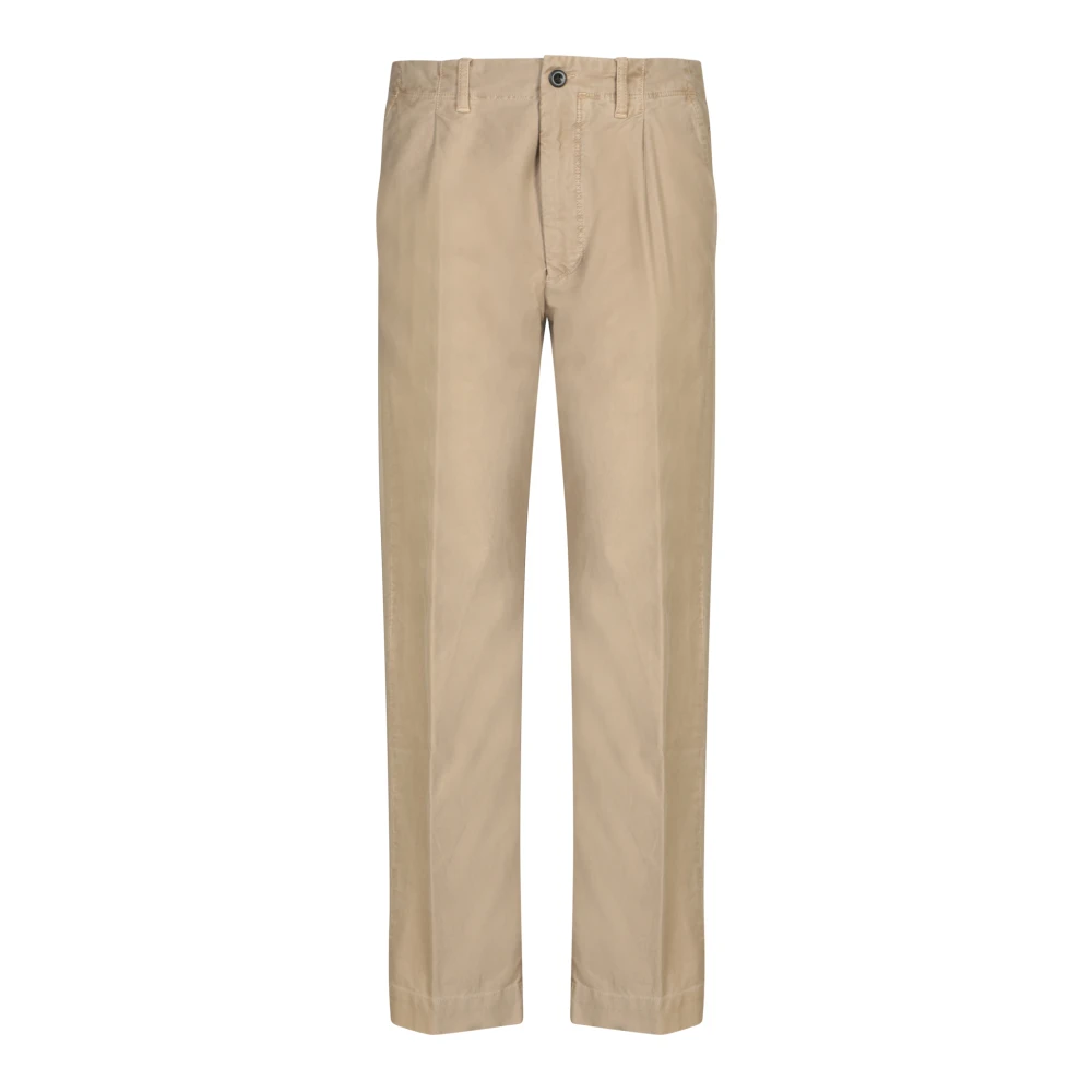 Incotex Premium Katoenen Chino Broek Beige Heren