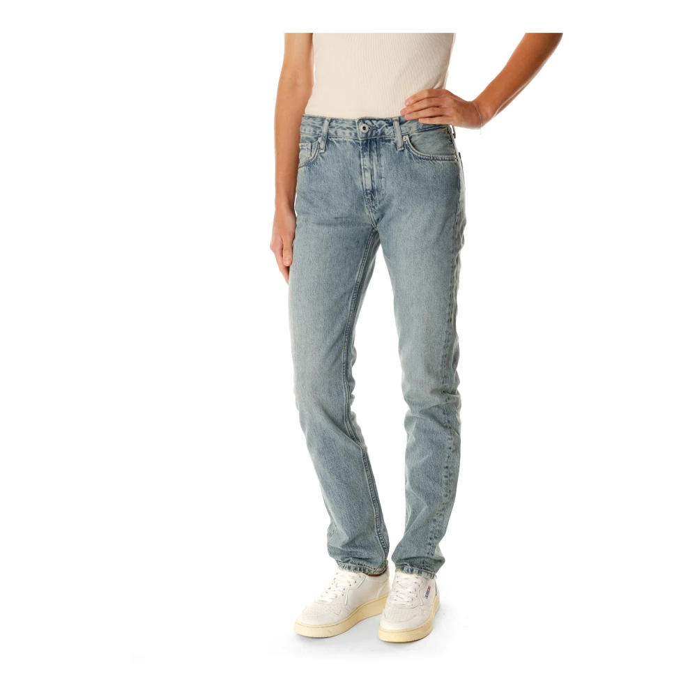 Pepe Jeans Mid Waist Straight Fit Jeans Blue Dames