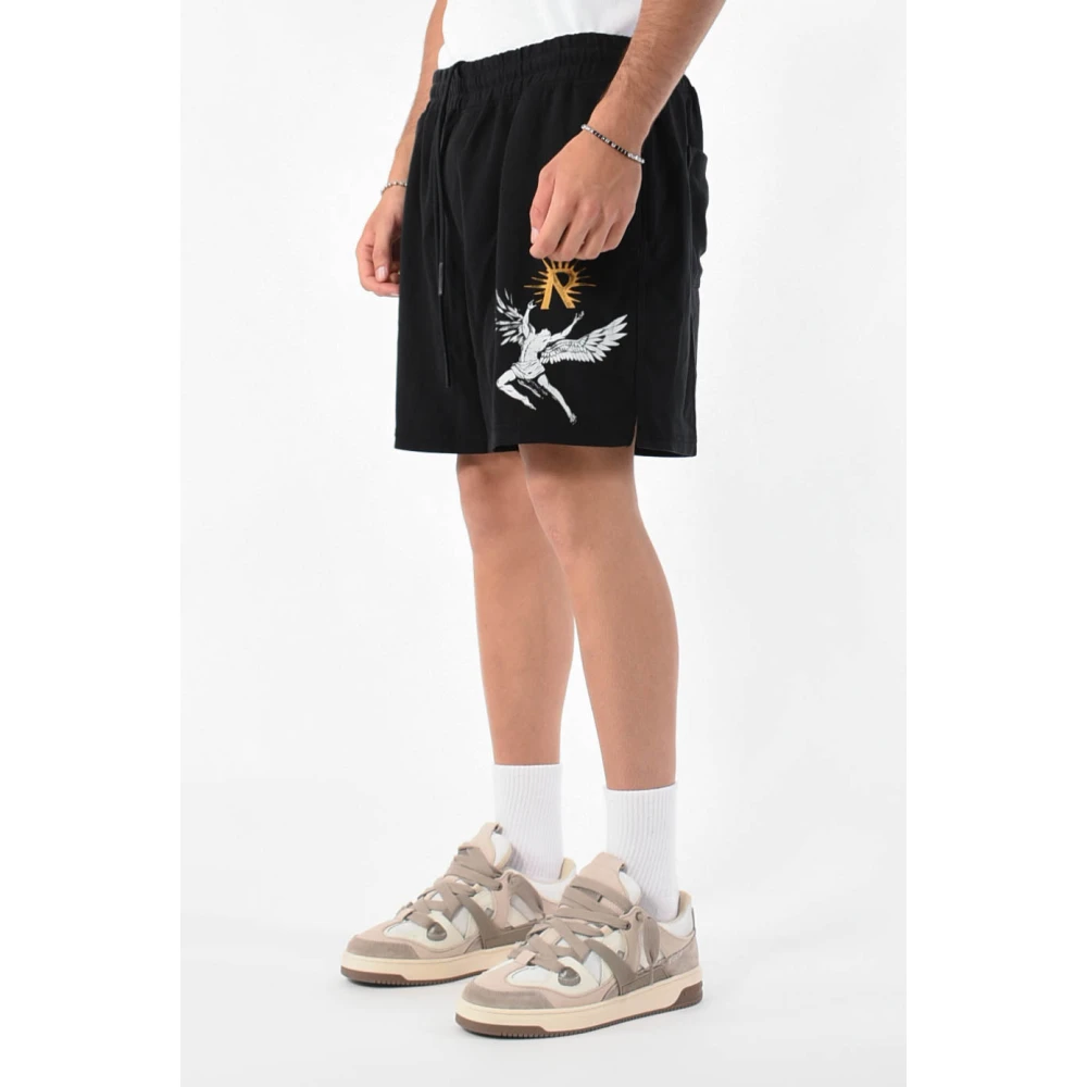 Represent Lyocell Bermuda Shorts met elastische taille Black Heren