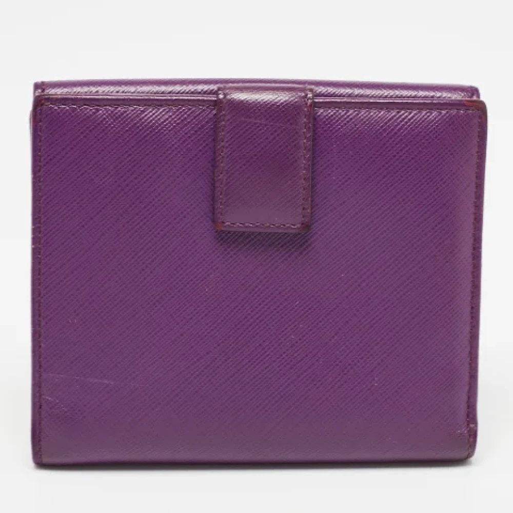 Salvatore Ferragamo Pre-owned Leather wallets Purple Dames