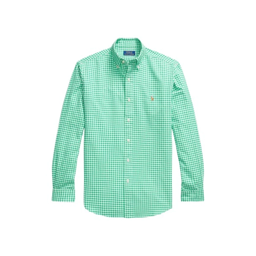 Polo Ralph Lauren Vichy Katoen Oxford Overhemd Green Heren