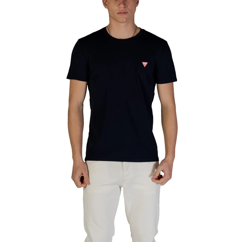 Guess Men's Blue T-Shirts, S, Cotton T-Shirt Fall/Winter Collection