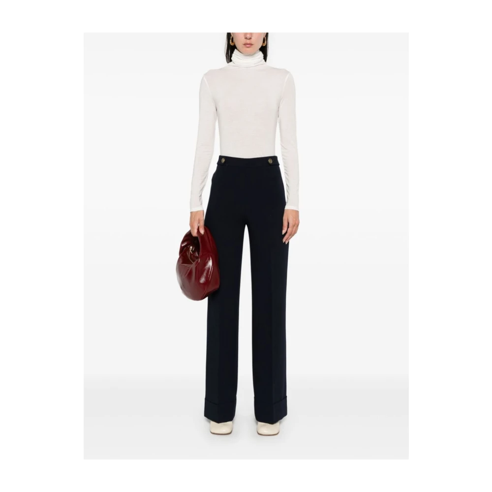 Twinset Elegante Blauwe Broek voor Vrouwen Black Dames