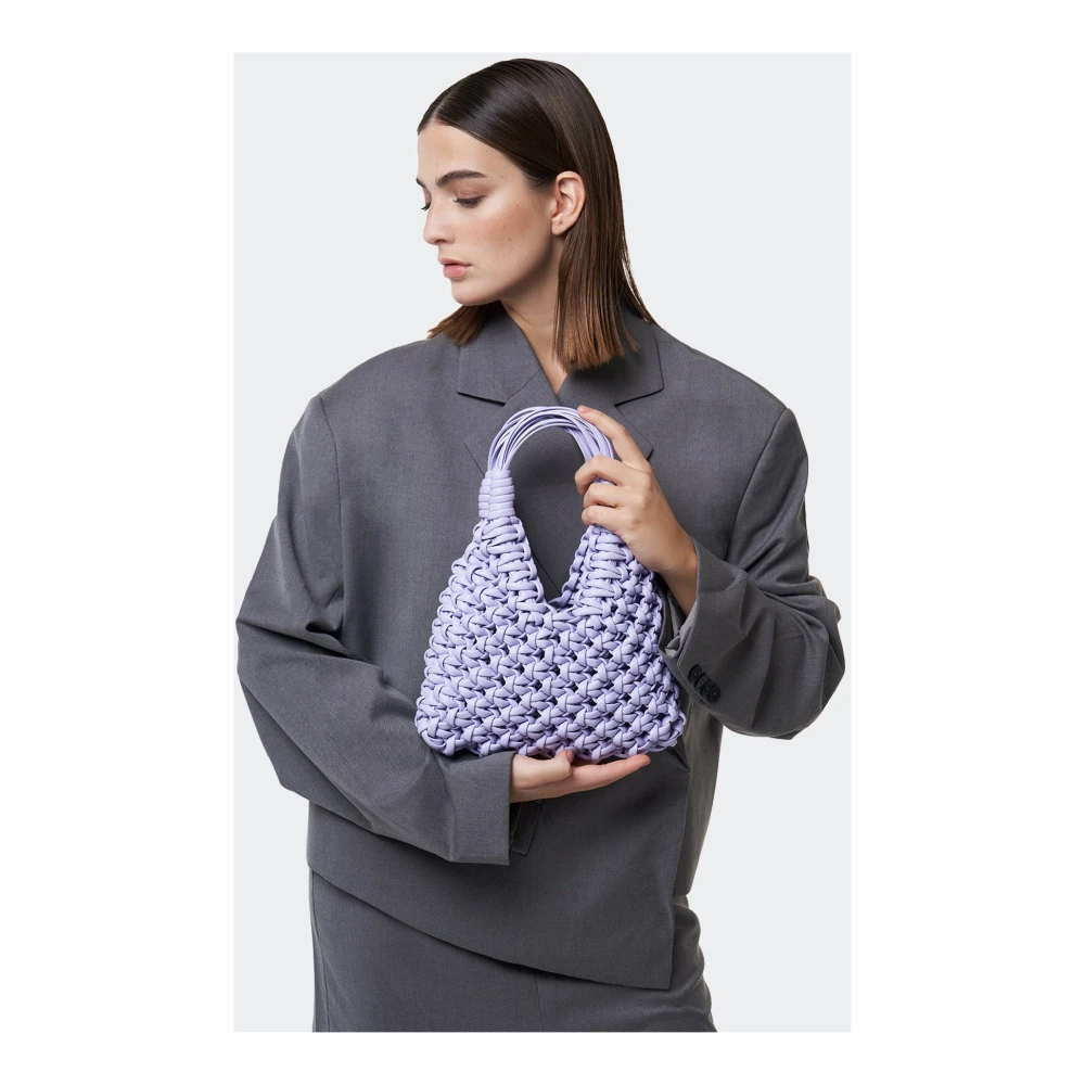 Hibourama Handgemaakte Leren Tas Purple Dames