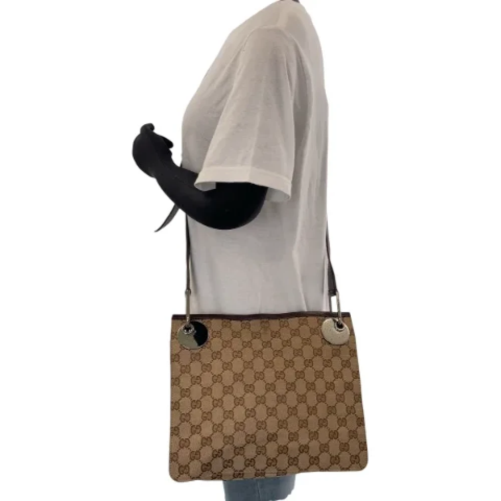 Gucci Vintage Pre-owned Canvas crossbody-bags Brown Dames
