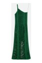 robe-verte-a-une-epaule-a-franges