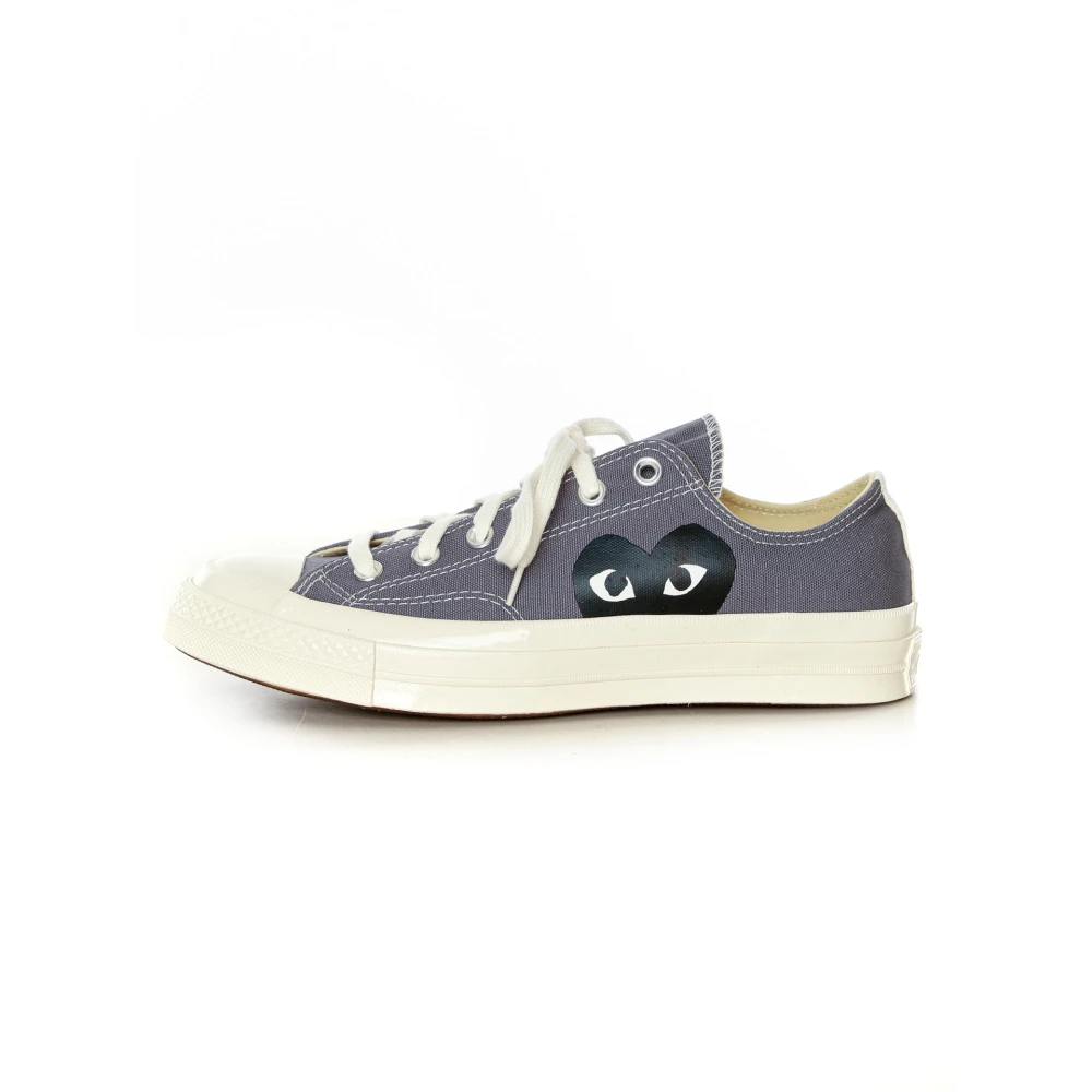 Comme des Garçons Play Flacher Canvas Sneaker Dames Schoenen Grijs