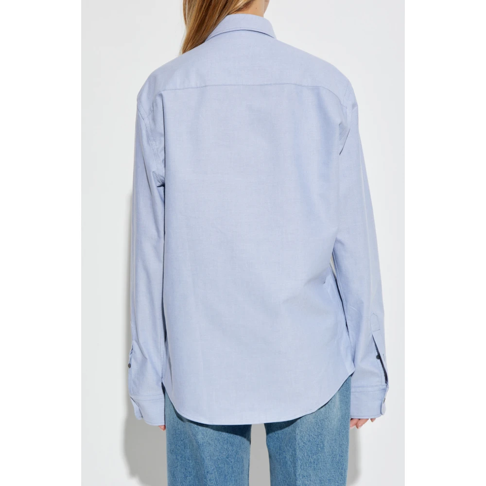 Ami Paris Overhemd met logo Blue Dames
