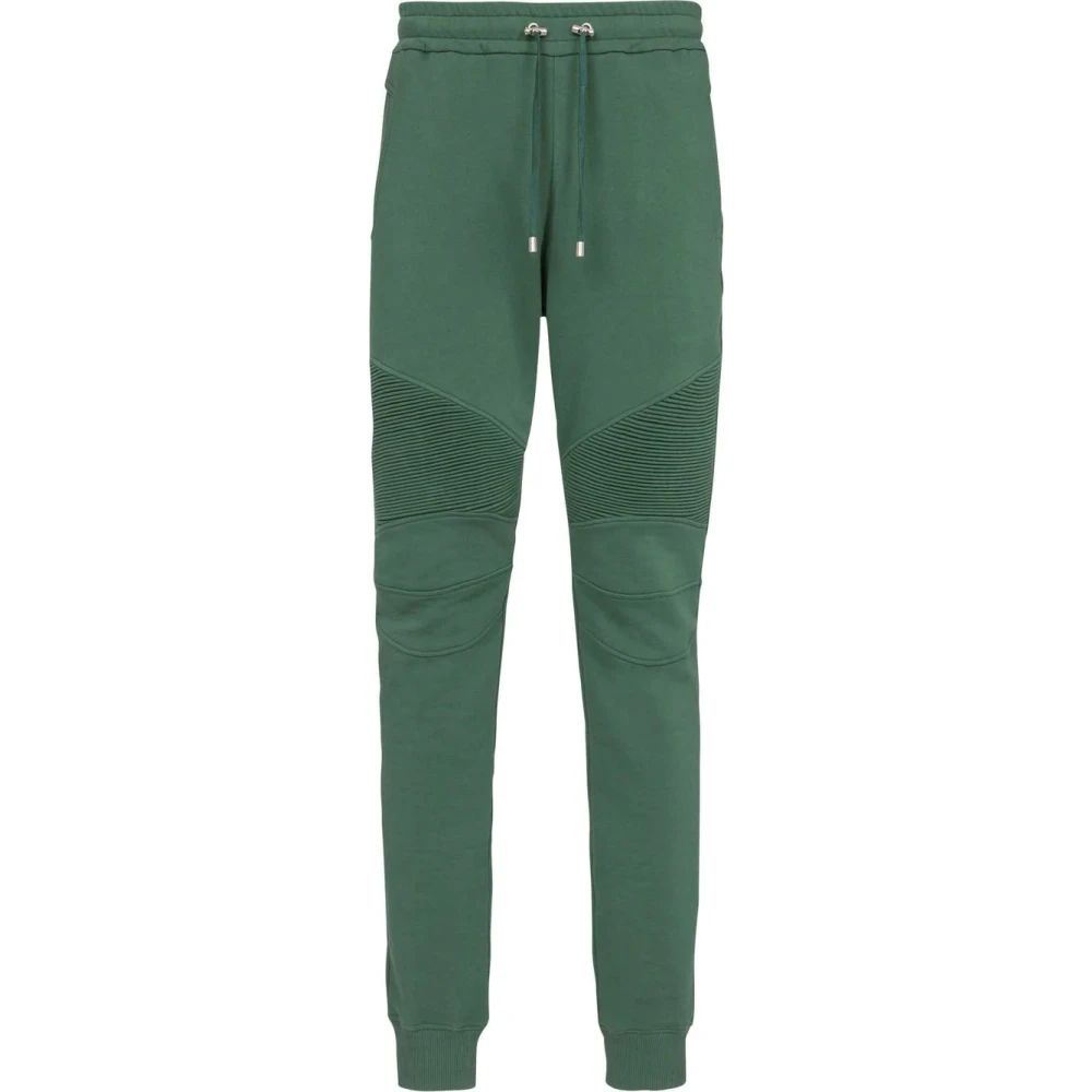 Balmain Green Ribbed Joggers Activewear - Male - Sweatpants - 2XL - Trousers