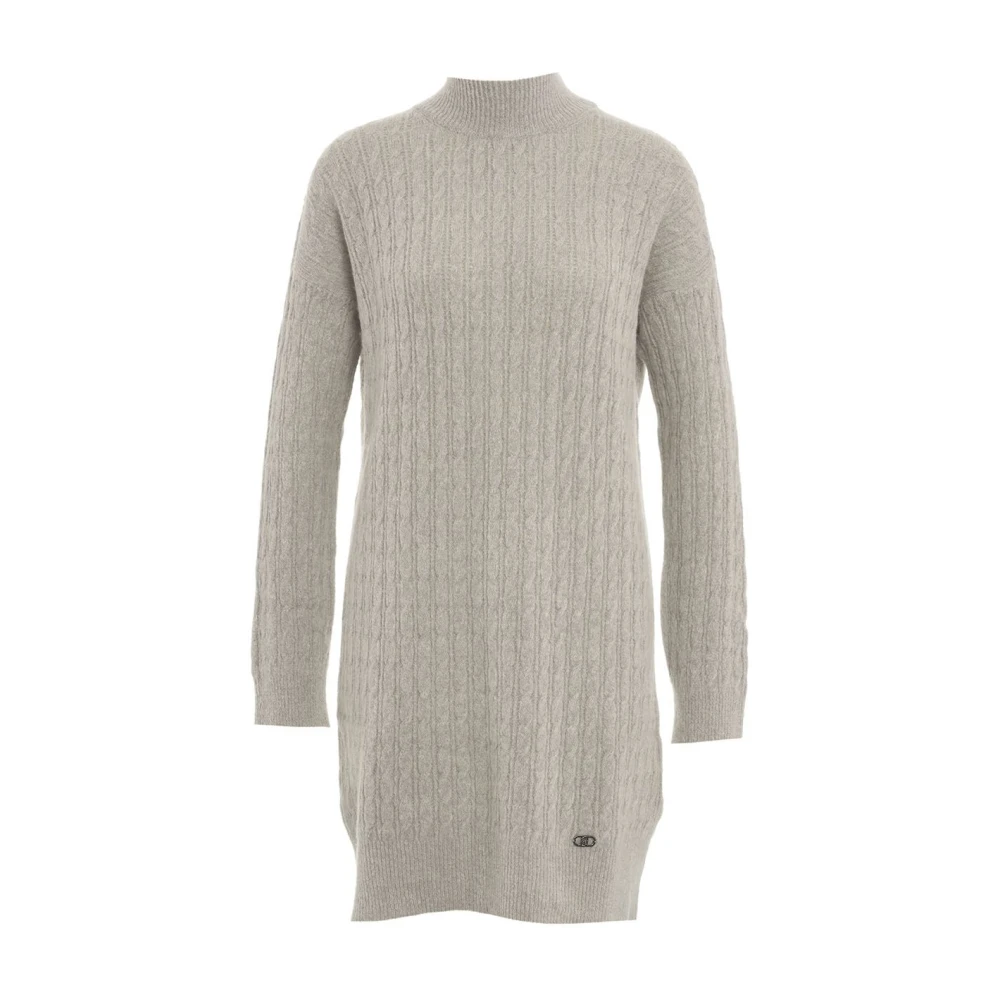 Liu Jo Italiaanse Cable Knit Jurk Gray Dames