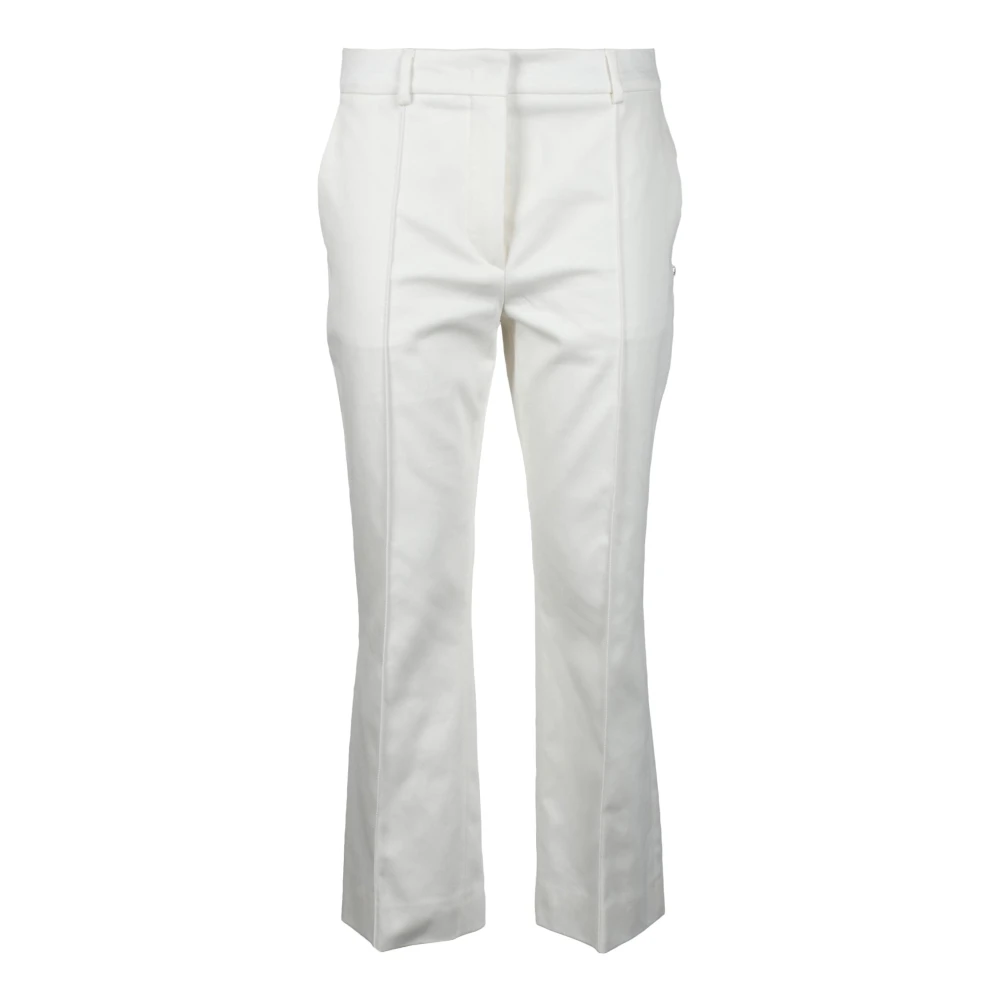 SPORTMAX Katoen Elastaan Broek White Dames