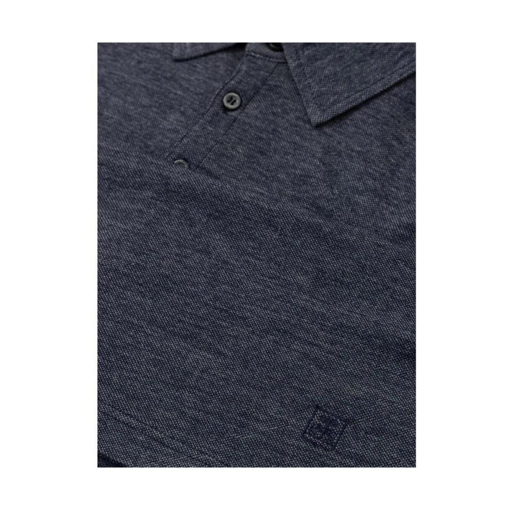 Corneliani Blauwe Wollen Poloshirt Blue Heren