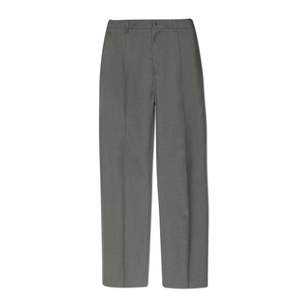 Marni Wollen broek met plooien Gray Heren