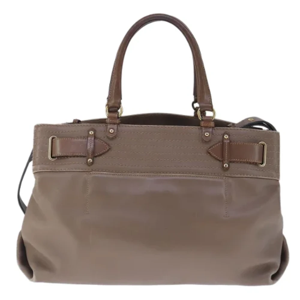 Salvatore Ferragamo Pre-owned Leather handbags Brown Dames
