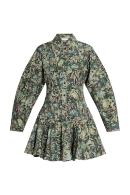 Tapestry Floral Shirt Dress