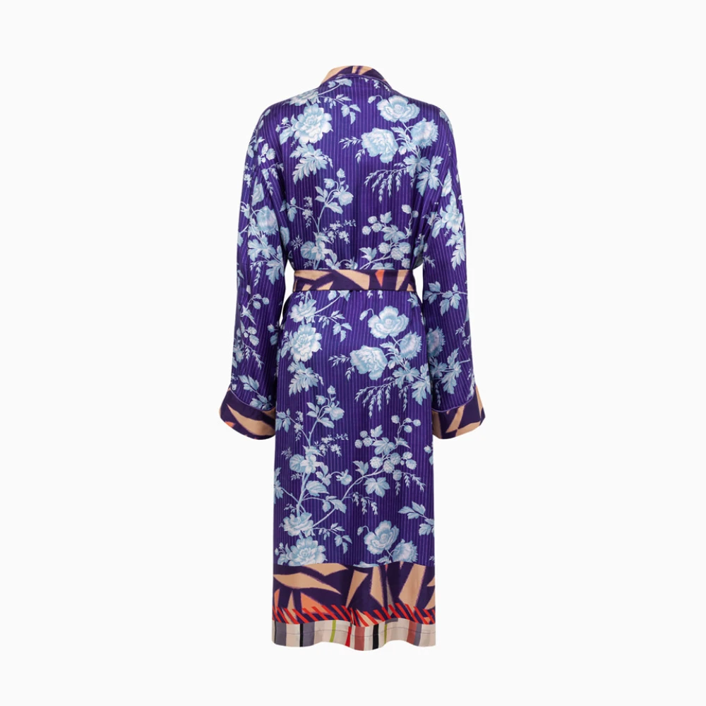 Pierre-Louis Mascia Zijden Kimono met Multicolor Bloemenprint Multicolor Dames