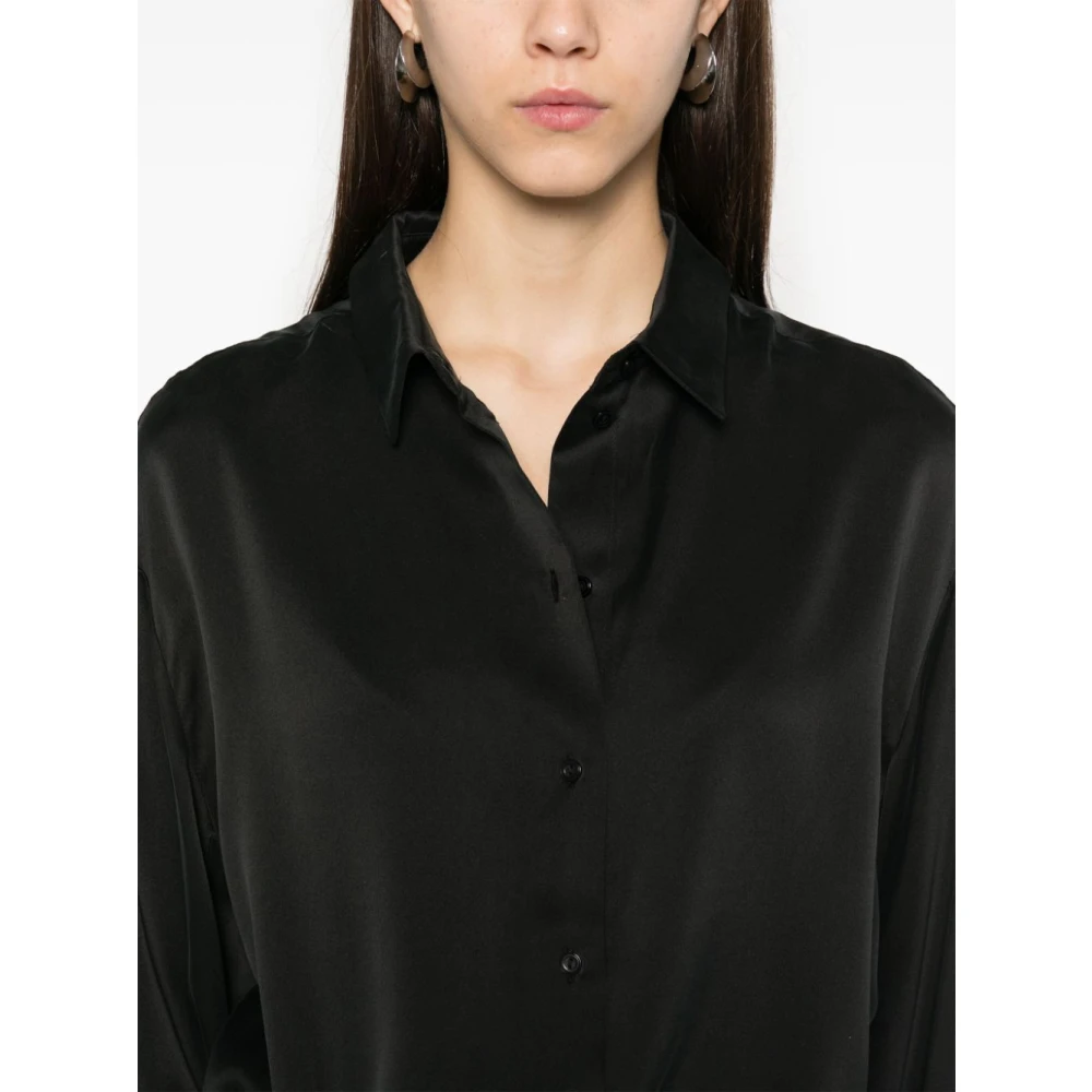 Birgitte Herskind Zwarte Zijden River Shirt Black Dames