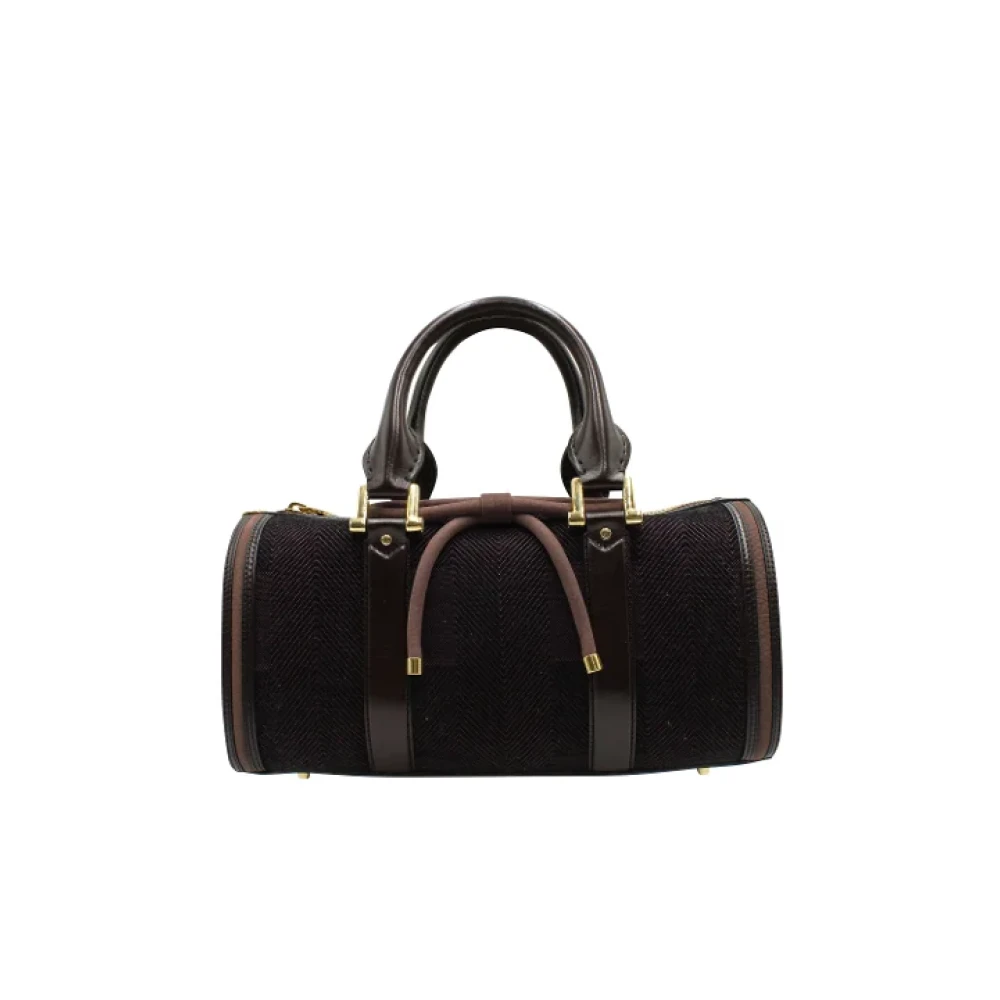 Burberry Vintage Pre-owned Canvas handbags Purple Dames