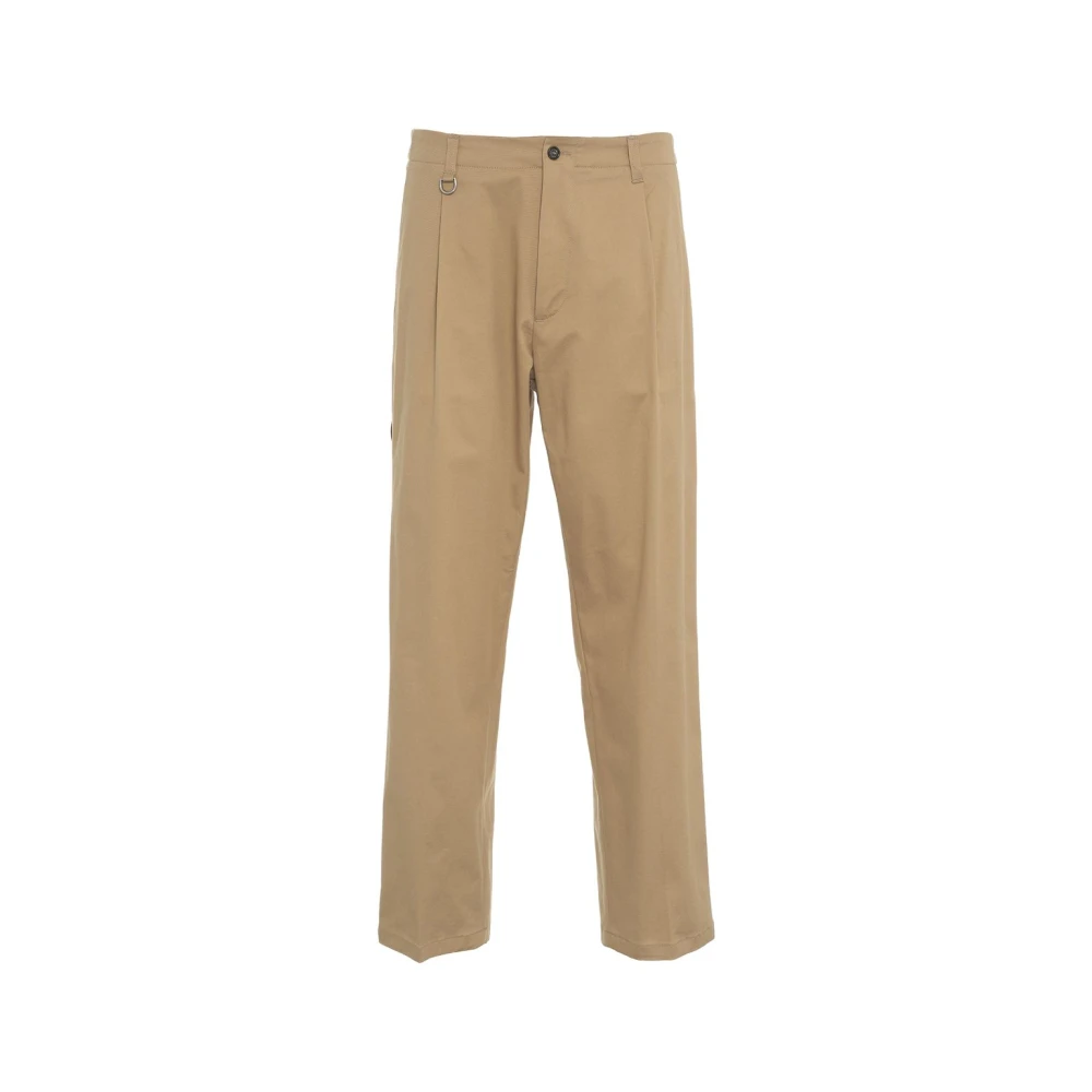 Paolo Pecora Bruine Chino Broek Stijlvolle Pasvorm Brown Heren
