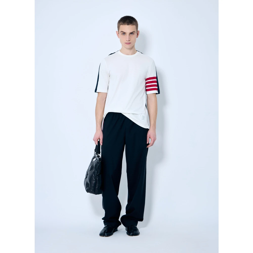 Thom Browne Contrast Four-Bars T-Shirt Multicolor Heren