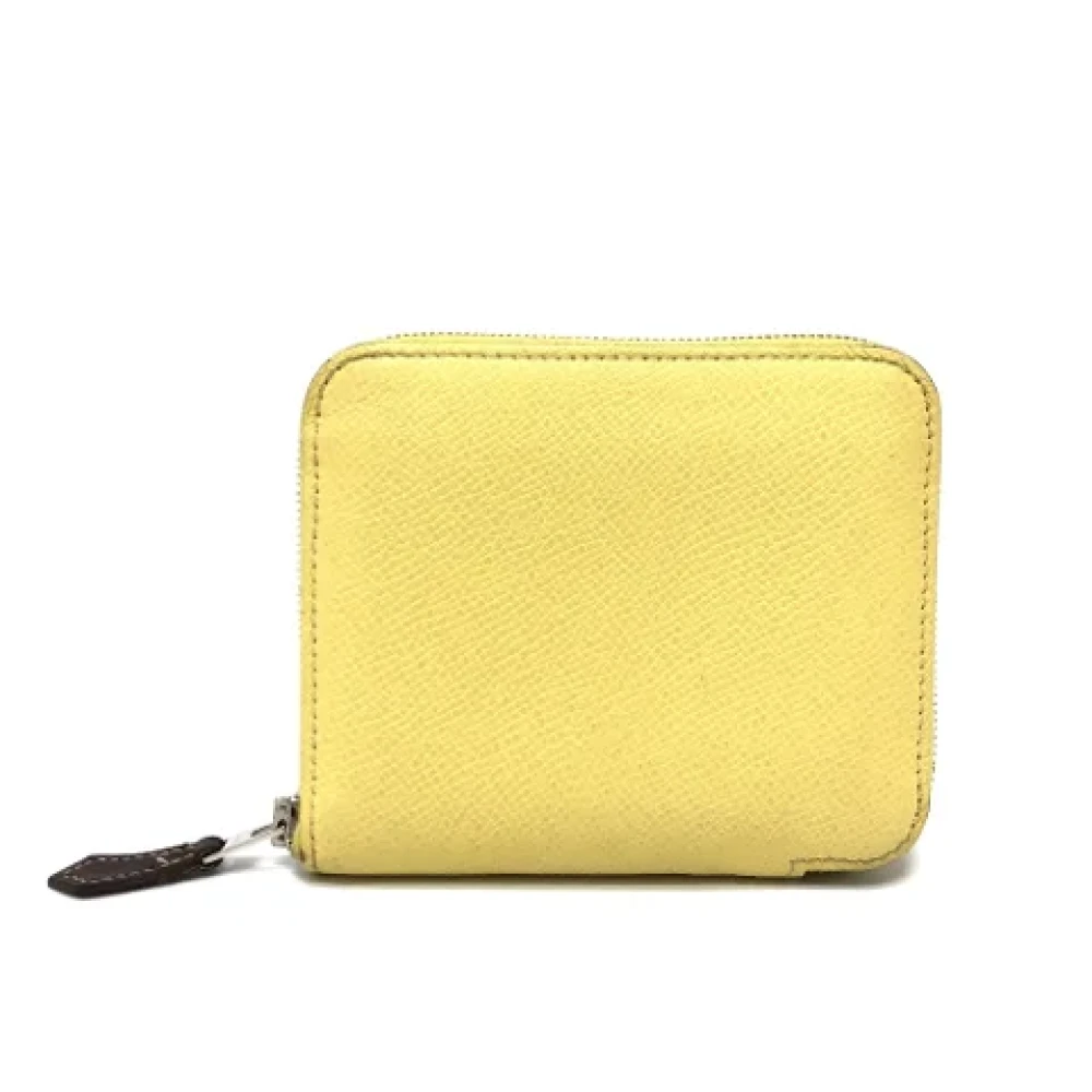 Hermès Vintage Pre-owned Leather wallets Yellow Dames