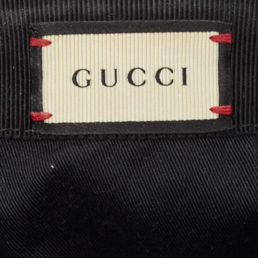 Gucci Vintage Pre-owned Canvas hats Black Heren