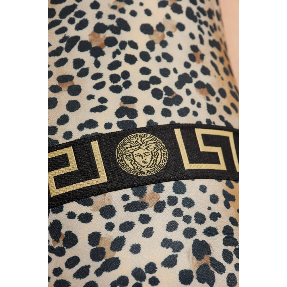 Versace Badpak met dierenprint Beige Dames