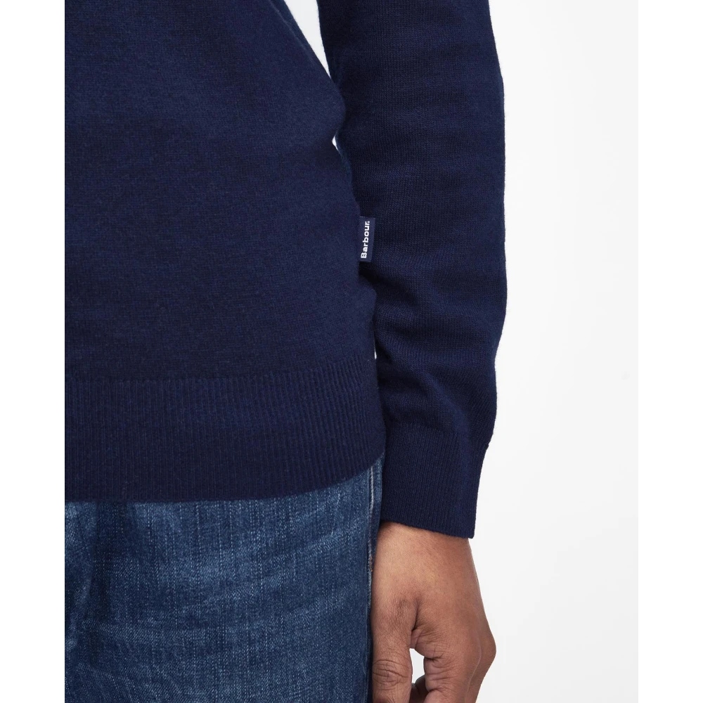 Barbour Blauwe Crew Neck Sweater Marlow Blue Heren