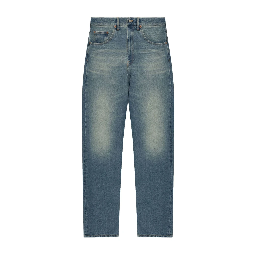 MM6 Maison Margiela Blauwe Denim Jeans met Logopatch Blue Heren